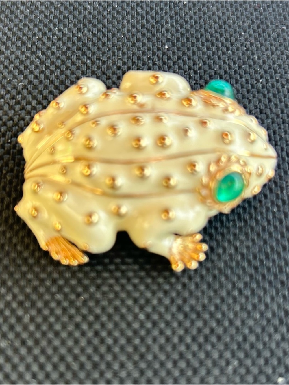 Vintage Signed Ciner Enameled Frog 🐸 Brooch